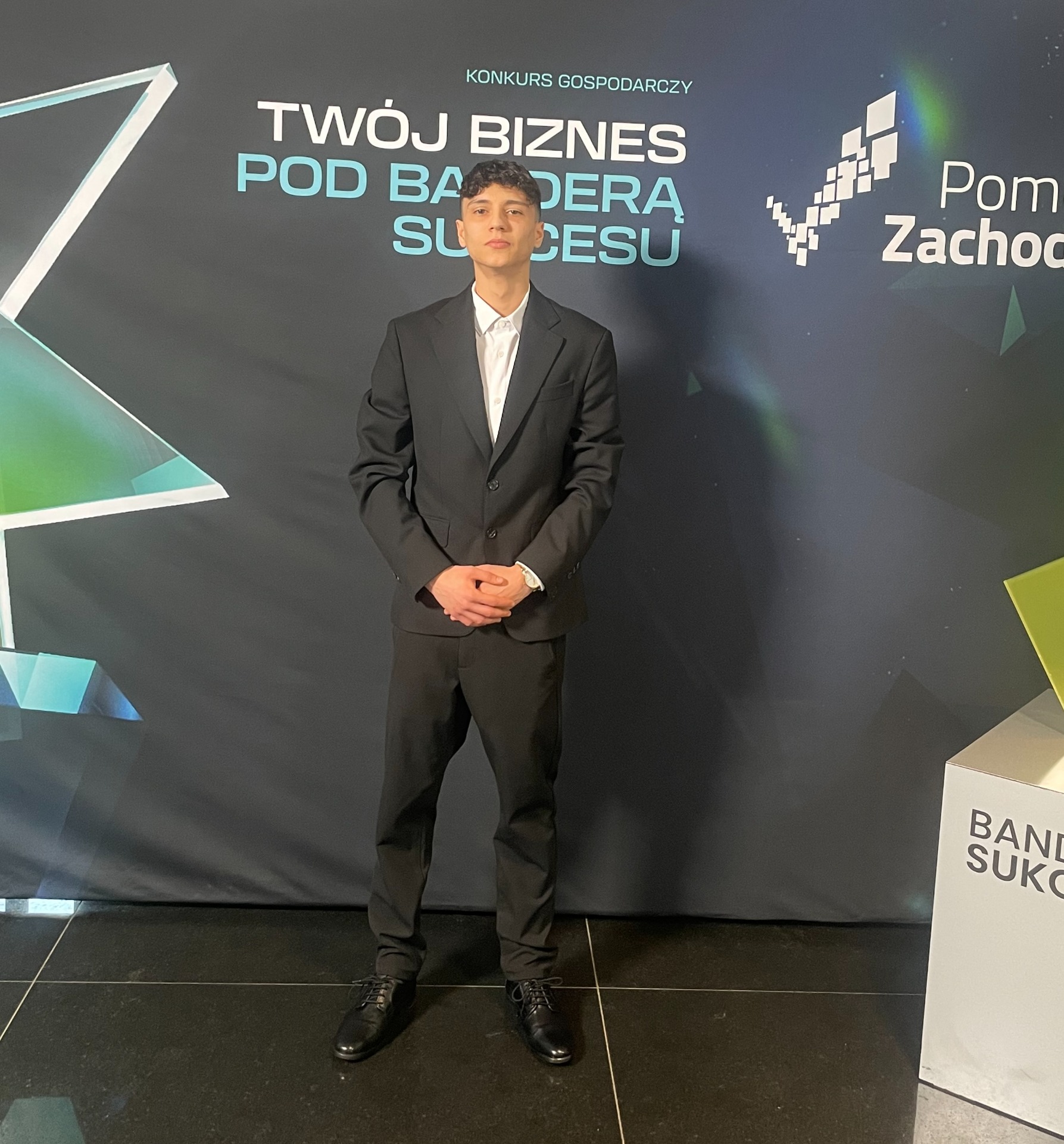 Łukasz Kijek, właściciel Mrówka Trans, na gali biznesowej